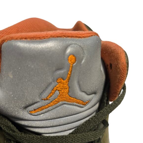 Jordan 5 Retro “Olive” 2024 Army Olive Solar Orange Suede Mens Sz 10.5 - Picture 9 of 11